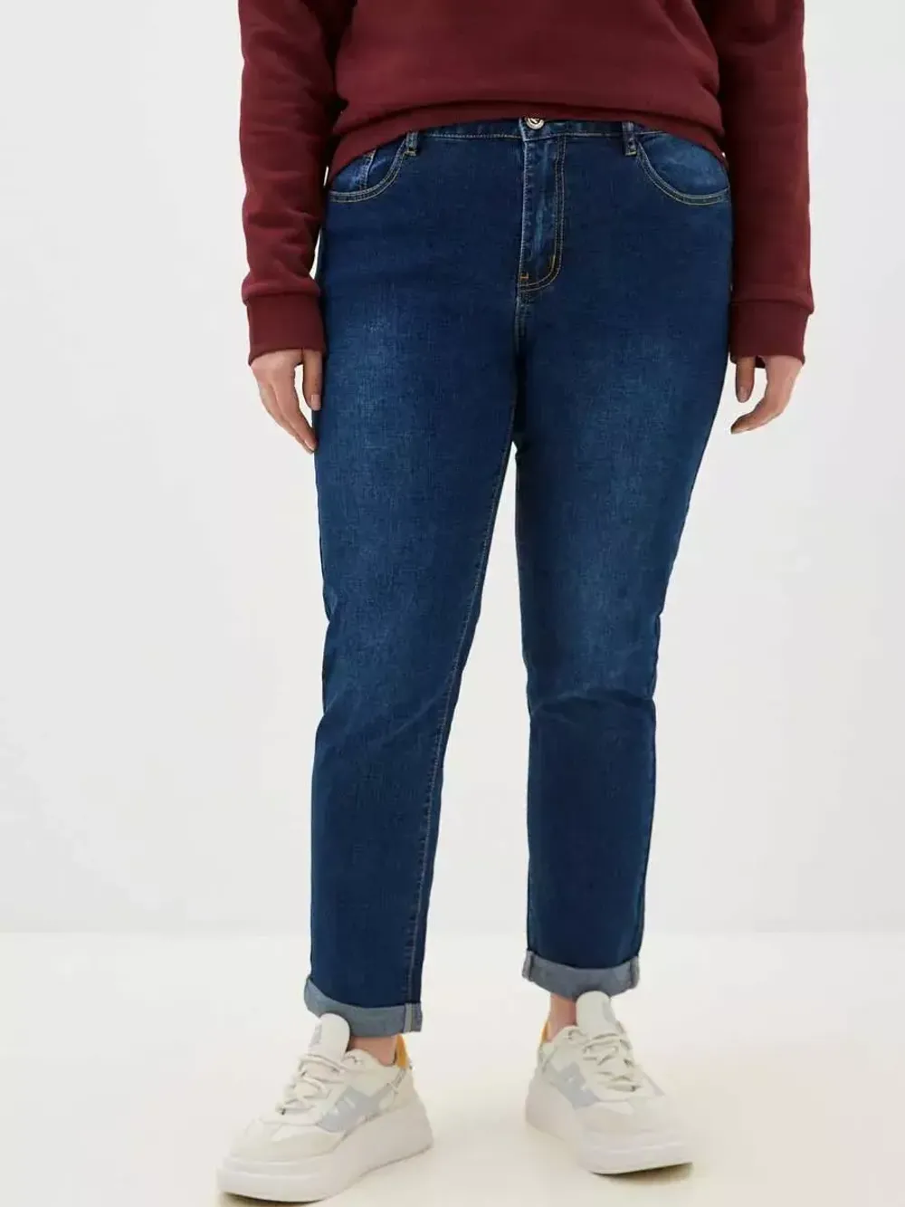 Джинсы больших размеров на молнии