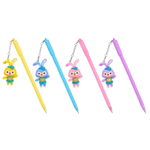 Ручка шариковая, масляная, Basir, синие чернила, серия "Зайчиха", с резиновой фигуркой на брелоке, 30 шт