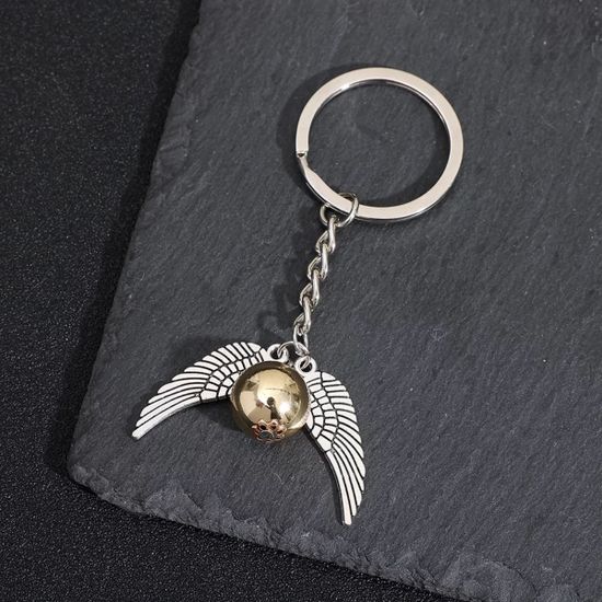 Брелок Гарри Поттер металлический Снитч (винтажное золото)