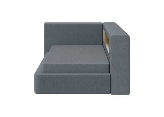 Диван-кровать Cube c нишей L (серый, твид)