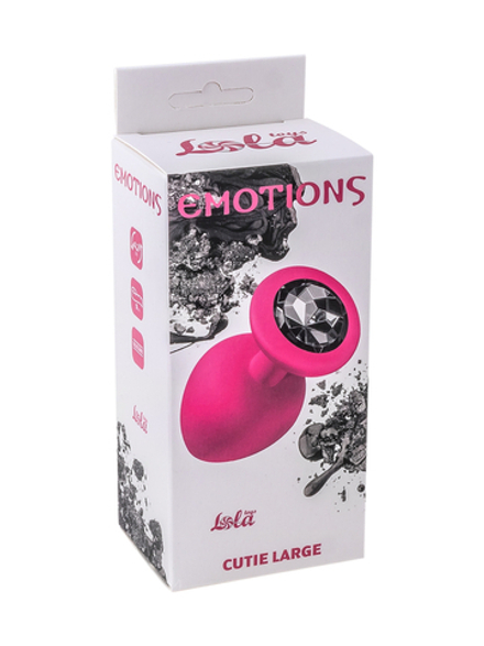 Анальная пробка Emotions Cutie Large Pink black Crystal 4013-01Lola