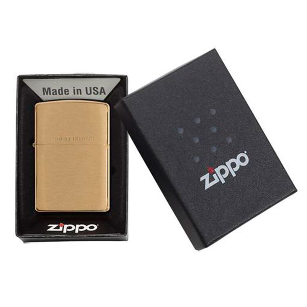 Зажигалка Zippo Armor Brushed Brass (204) 2