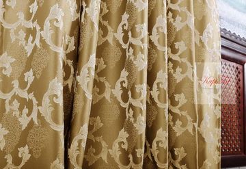 Вензель (шампань). Плотные шторы жаккард.