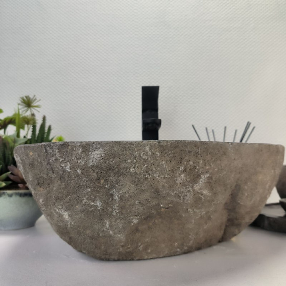 Раковина из речного камня RS-62822 (48*38*16) 56