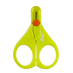 Ножницы детские с колпачком 1 шт. ПОМА, зелёный