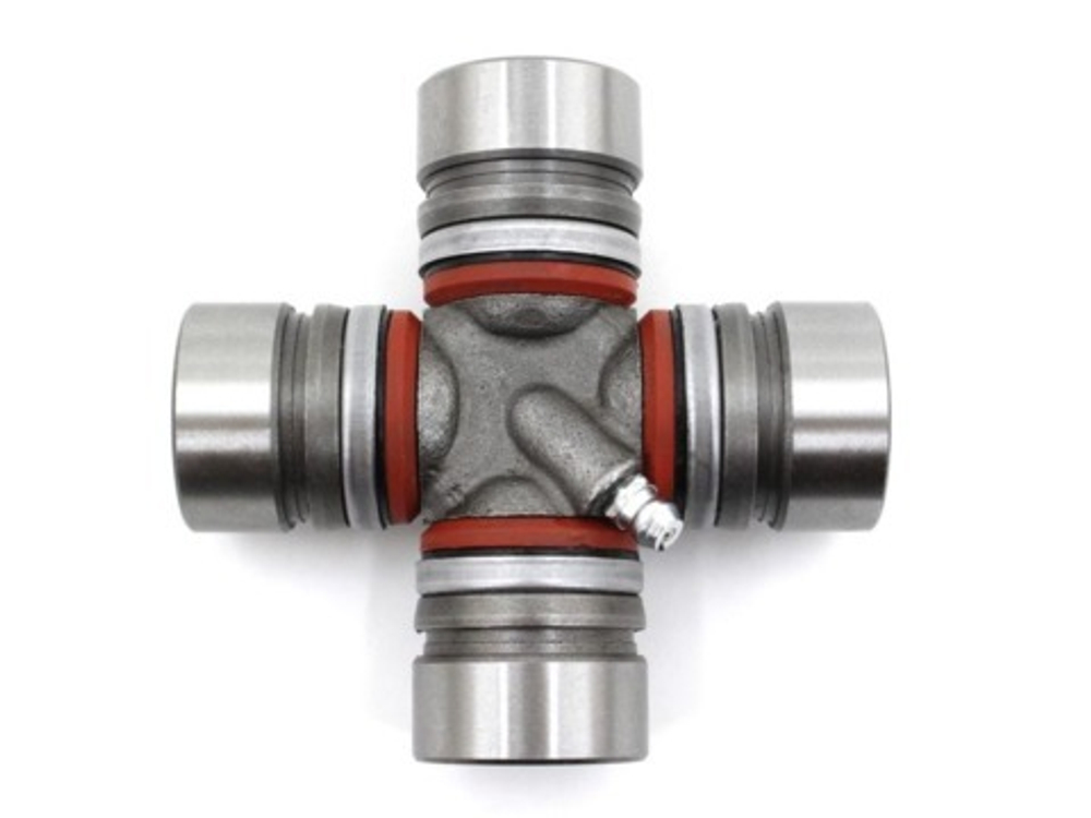 Крестовина карданного вала УАЗ, ГАЗ (мелкий ролик, с кольцами, масленка, силиконовый пыльник)