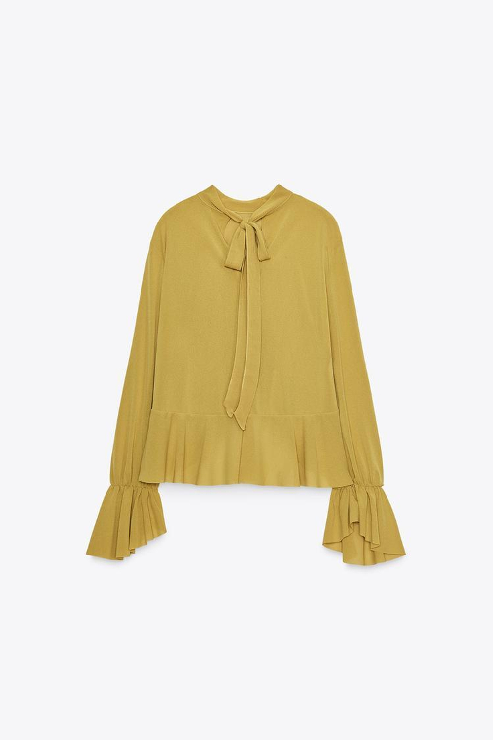 ZARA ЛЕГКИЙ ТОП, ОЛИВКОВЫЙ