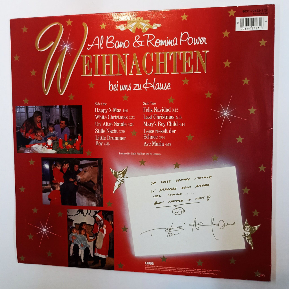 Винтажная виниловая пластинка Al Bano & Romina Power Christmas Album (с афтографами) (Germany 1990)