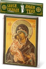 Икона БМ "Владимирская" 6х9 на МДФ-6