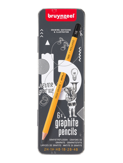 Набор чернографитных карандашей для графики Bruynzeel