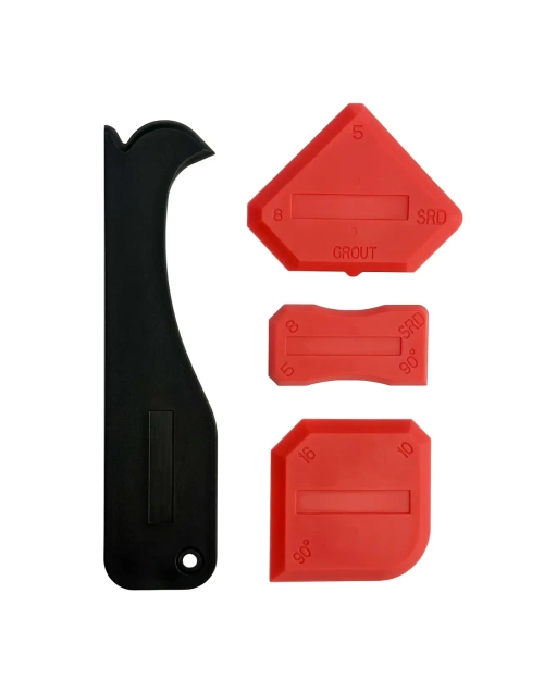 НАБОР ШПАТЕЛЕЙ ДЛЯ ЗАТИРКИ ШВОВ VERTEXTOOLS 4 предм. (20/ 160)