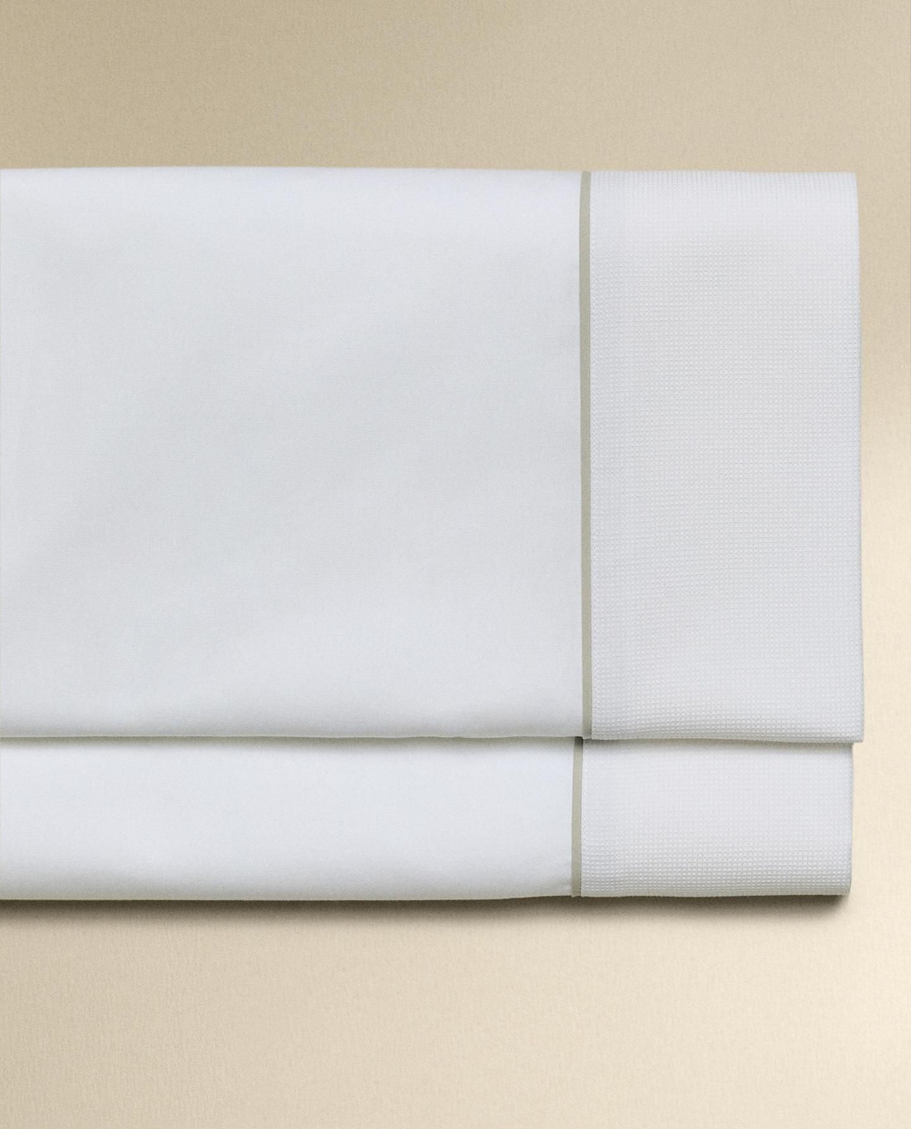 Zara Home - Простыня с пики и pipingiem, серый, 270x280 см