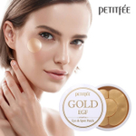 Petitfee. Гидрогелевые патчи для век с золотыми частицами и фактором роста Gold EGF Eye & Spot Patch