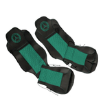 Чехлы Mercedes AXOR после 2014 года Высокие сиденья (экокожа, черный, зеленая вставка)