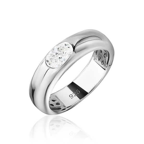 Кольцо один циркон