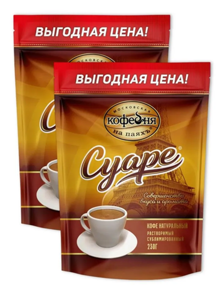 Кофе растворимый Московская Кофейня на Паяхъ Суаре, 230 г пакет х 2 шт