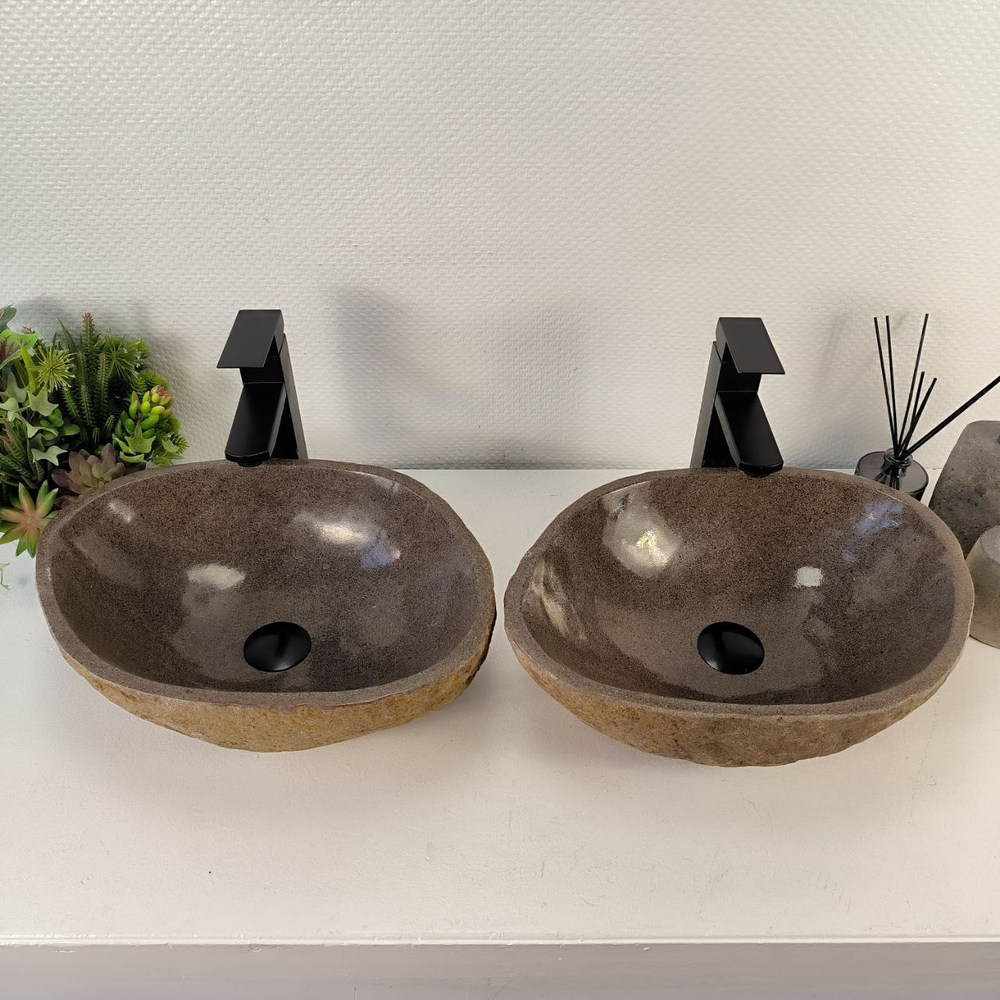 Раковина из речного камня ПАРА! RS-65542 44*33*14 0865
