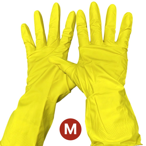 Перчатки хозяйственные резиновые с хлопковым напылением «САМ» размер М "S''