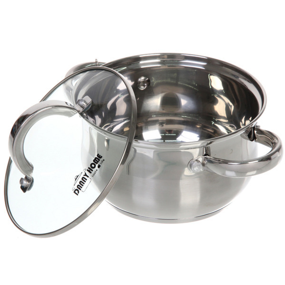 Набор посуды из нержавеющей стали ADELE 3 предмета (3 кастрюли 1,9л, 2,7л, 3,4л), DH08-6