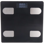 Весы напольные электронные «SMART- generous» 28*28*0,5 см, bluetooth+APP (работает от 2хААА), черный