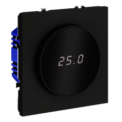 Терморегулятор электронный VOLTUM S70 с индикацией и датчиком, для теплого пола, (черный матовый)