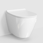 Унитаз подвесной WasserKRAFT Mindel 10TLT.010.ME.BN02.H002 безободковый, с инсталляцией Aller 10, с крышкой микролифт, белый/кнопка никель