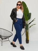 Джинсы с высокой посадкой мом фит бананы