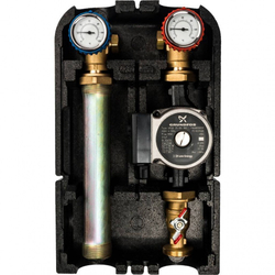 Насосная группа с прямым контуром ф1" с насосом Grundfos UPSO 25-65 теплоизоляции Stout