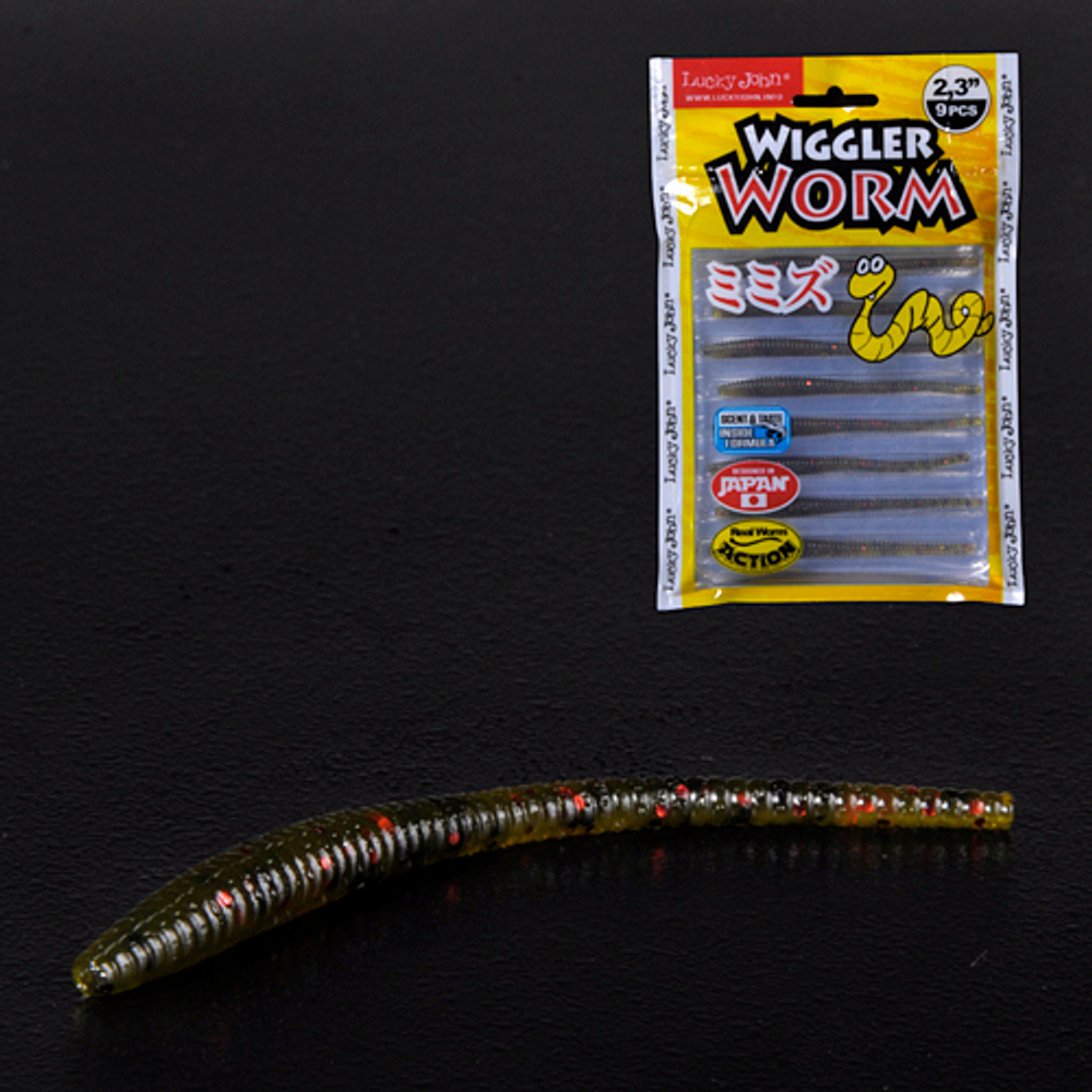 Слаги съедобные Wiggler Worm, 2.3in (5.84 см), цвет PA03, 9шт.