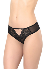 Эротические трусики с треугольным вырезом спереди (Размер: M) (Цвет: черный)