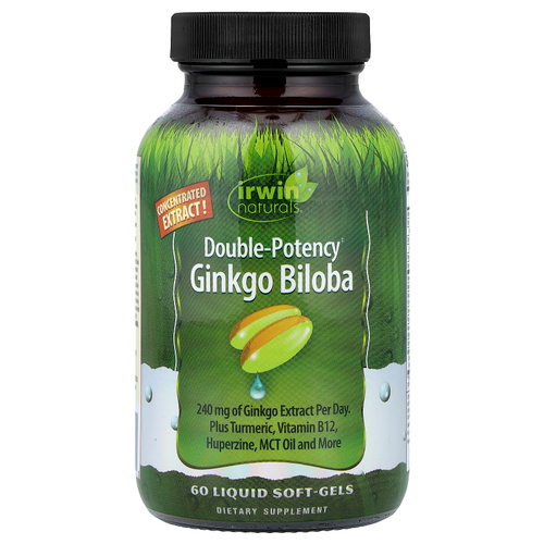 Irwin Naturals, гинкго билоба, 60 желатиновых капсул