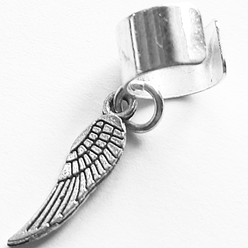 Фэйковые серьги кольца "Крыло" для имитации пирсинга уха (без прокола). Цена за одну штуку!