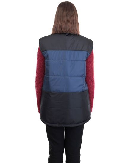 Жилет утепленный женский "Сириус-Евроника" (синий/черный)