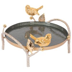 Фруктовница-конфетница Терра (поднос) Айвори Зеленый