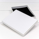 Коробка Ювелирная 16х12х3.4 см "Ромбики" (Белый)