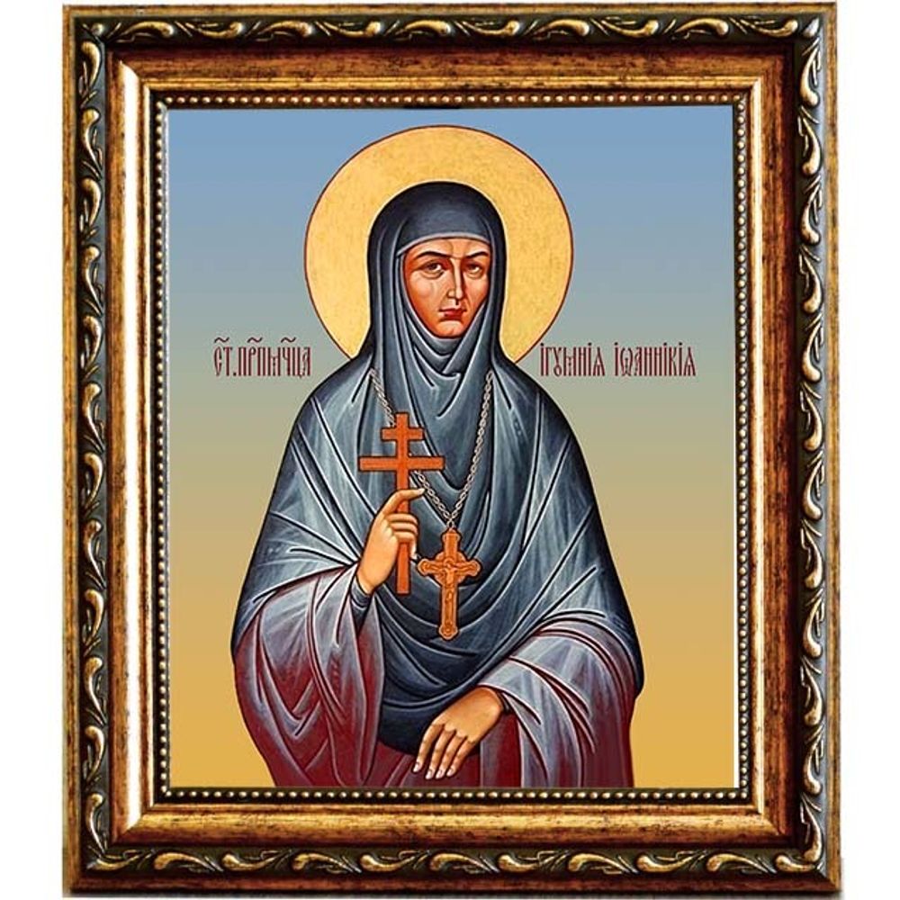 Иоанникия Кожевникова, игумения, преподобномученица. Икона на холсте.