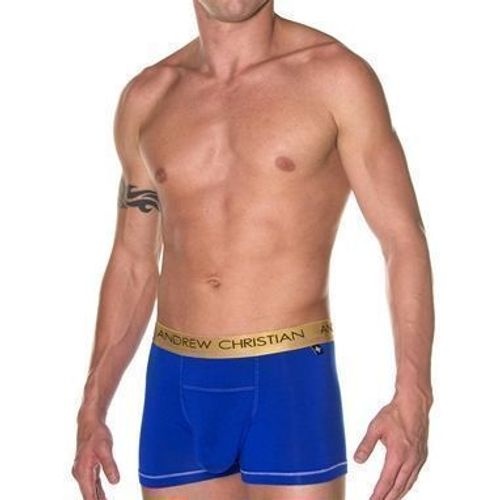 Мужские трусы боксеры синие Andrew Christian Infinity Boxer Navy AC26