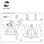 SL1804.403.05 Светильник подвесной ST-Luce Черный/Черный E14 5*60W