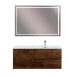 Подвесная тумба с раковиной BelBagno ETNA 120 Rovere Moro правая, ETNA-1200-2C-1A-SO-RW-R + BB1200ETL-R