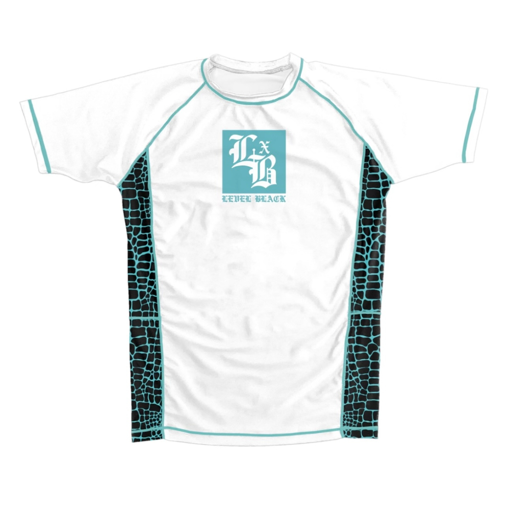 Рашгард Level x Black TEAL PYTHON WHITE