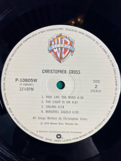 Винтажная виниловая пластинка LP Christopher Cross (Japan 1978) (Obi)