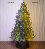 Ель "Измайловская" с встроенной 2в1 гирляндой, литая хвоя, ветки на шарнирах