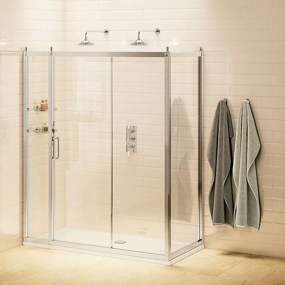 Душевой уголок Burlington C8S/C15/C11 160x70 стекло прозрачное/профиль хром