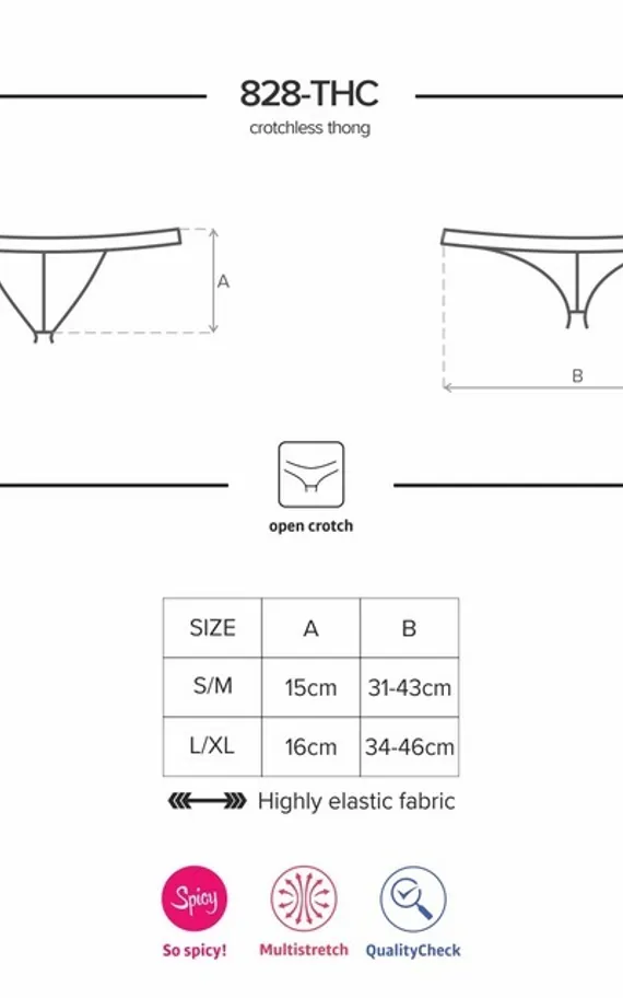 828 Thong crothless Трусы стринги