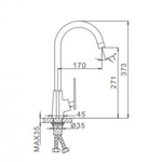 Смеситель для кухни, Frap, с картриджем, чер, F4057