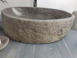 Раковина из речного камня RS171 54x33x15 см
