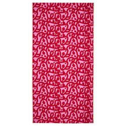 IKEA FLUGBLOMSTER  (ИКЕА ФЛУГБЛОМСТЕР)  -  Ткань с отделкой, розовая, 150x300 см