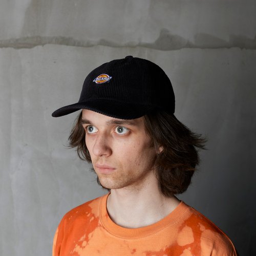Кепка Dickies Hardwick Corduroy 6 Panel Logo Cap артикул:DK0A4ZAYBLK1 - купить в магазине Дайс