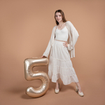 Цифра 5 Slim, Звездное Золото, Матовый 40" Fm