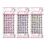 Материал декоративный Alingar "Глазки", d=1 см, 50 шт, круглые, черные и разноцветные, с ресницами, пакет с европодвесом